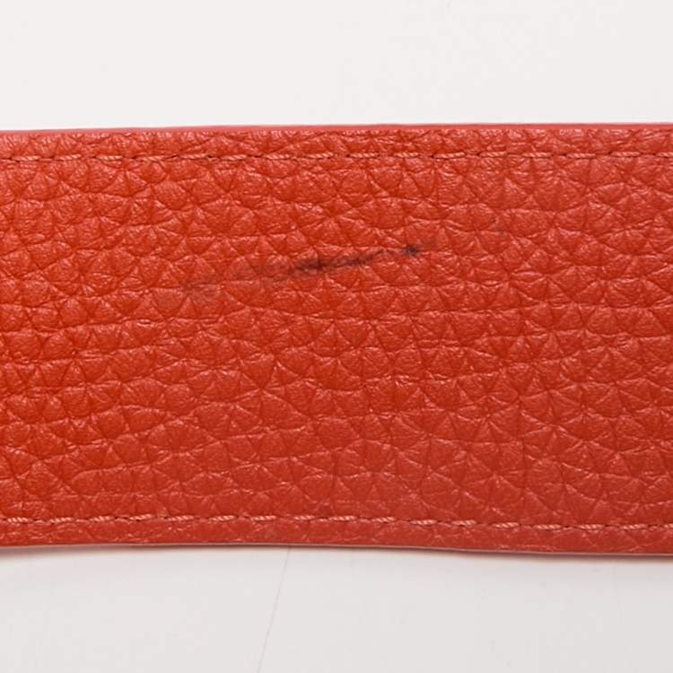 Pre Owned Louis Vuitton Orange/Beige Taurillon Leather and Python Mini Capucines Bag