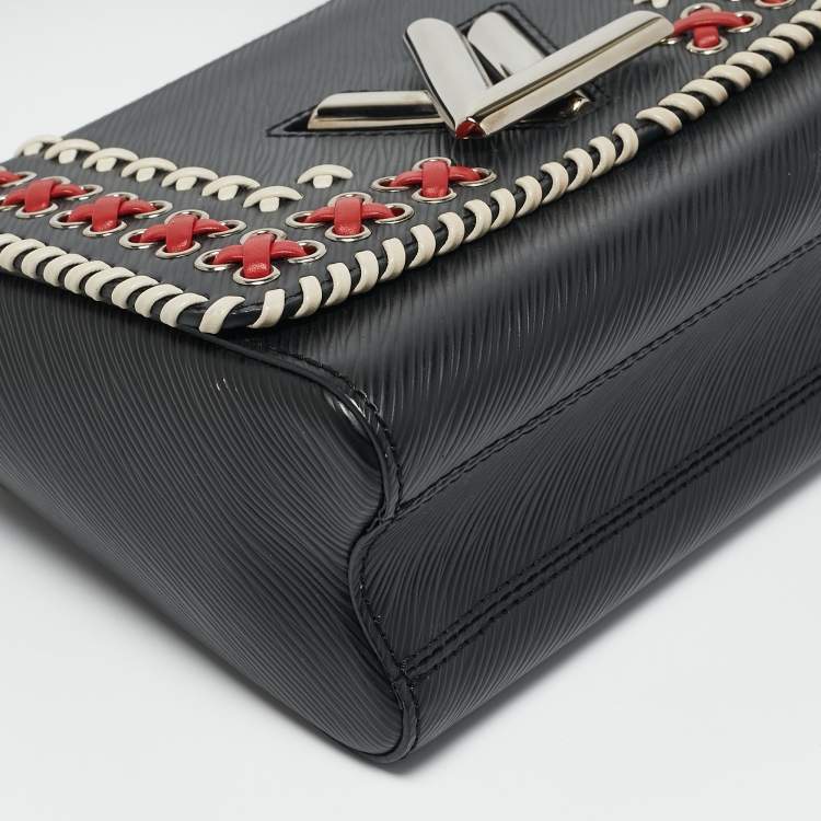 Pre Owned Louis Vuitton Black Epi Leather Braided Twist MM Bag