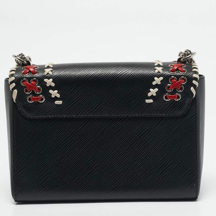 Pre Owned Louis Vuitton Black Epi Leather Braided Twist MM Bag