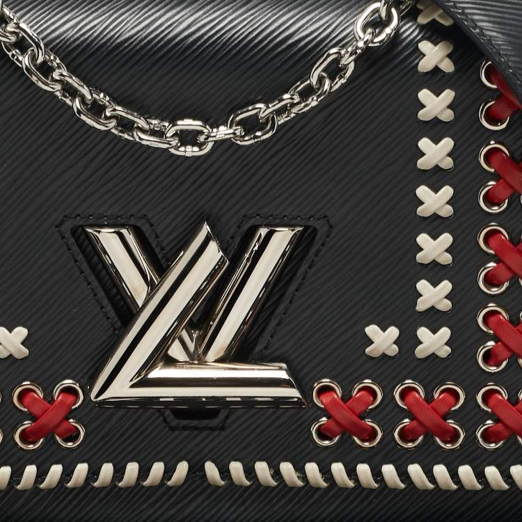 Pre Owned Louis Vuitton Black Epi Leather Braided Twist MM Bag