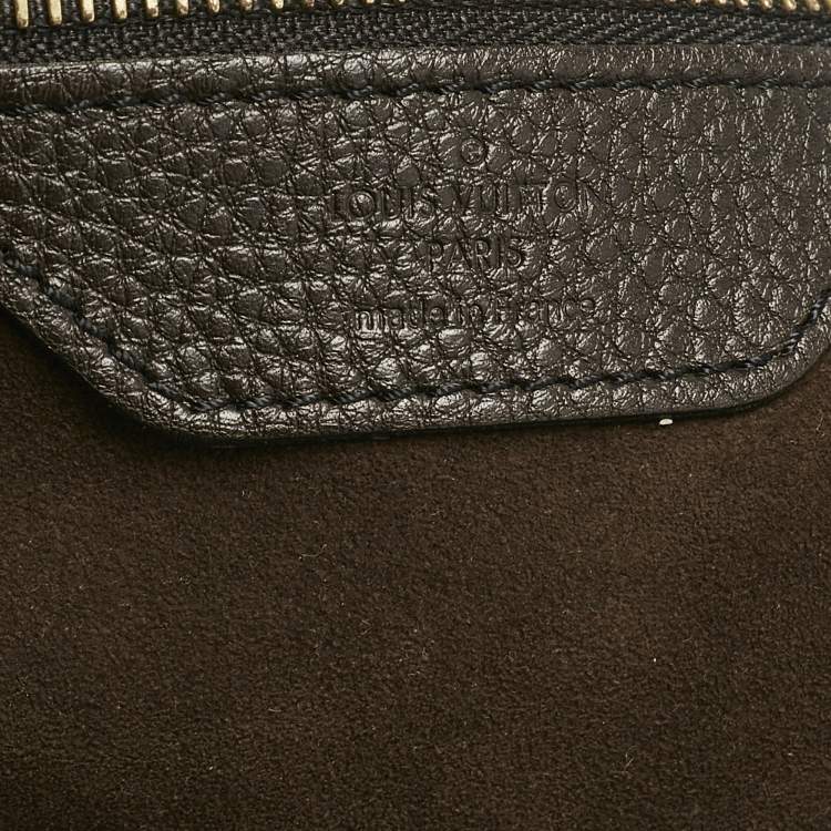 Pre Owned Louis Vuitton Ebene Monogram Mahina Leather XL Bag