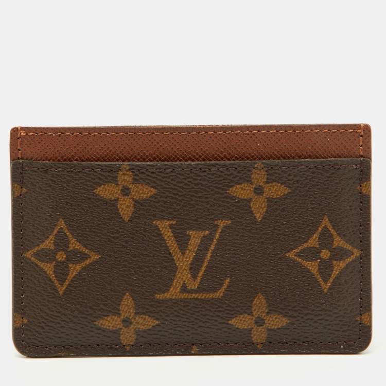 Pre Owned Louis Vuitton Armagnac Monogram Canvas Card Holder