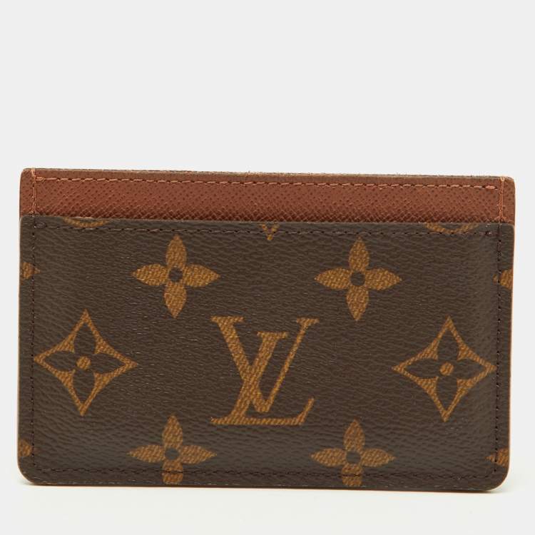 Pre Owned Louis Vuitton Armagnac Monogram Canvas Card Holder