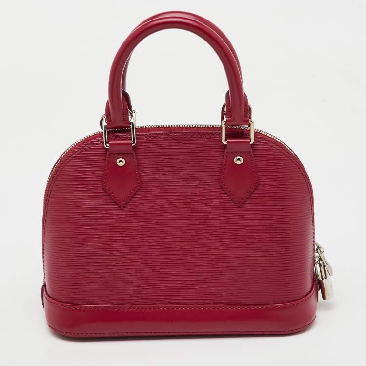 Pre Owned Louis Vuitton Fuchsia Epi Leather Alma BB Bag
