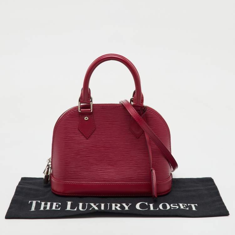 Pre Owned Louis Vuitton Fuchsia Epi Leather Alma BB Bag