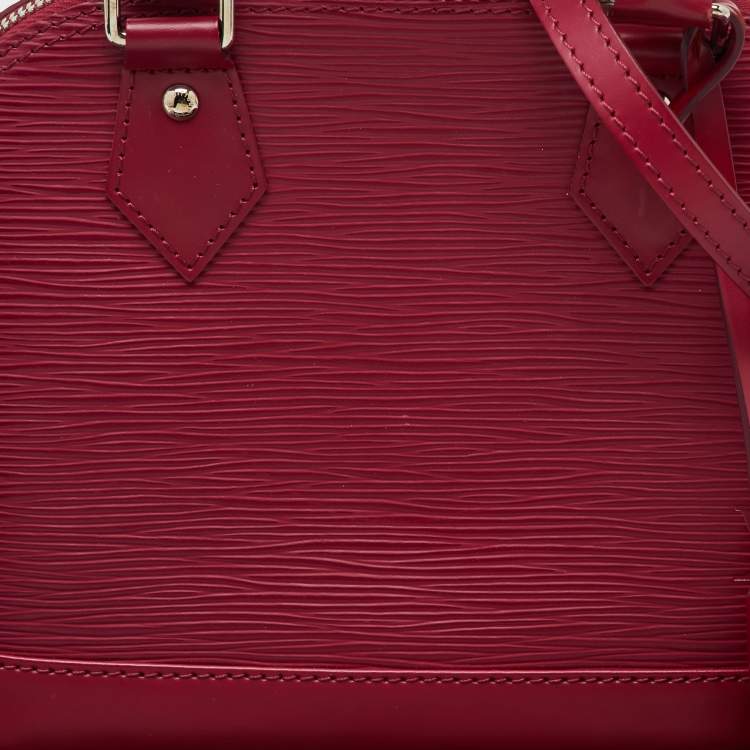 Pre Owned Louis Vuitton Fuchsia Epi Leather Alma BB Bag