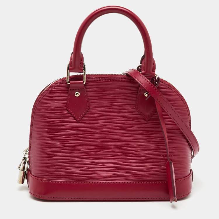 Pre Owned Louis Vuitton Fuchsia Epi Leather Alma BB Bag