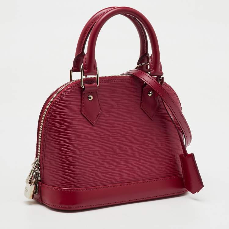 Pre Owned Louis Vuitton Fuchsia Epi Leather Alma BB Bag