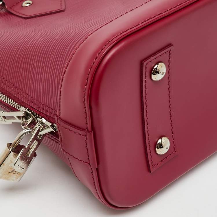 Pre Owned Louis Vuitton Fuchsia Epi Leather Alma BB Bag