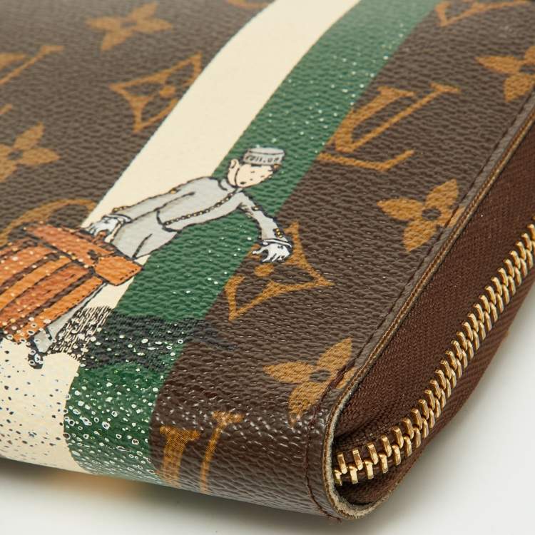Pre Owned Louis Vuitton Monogram Canvas Groom Zippy Organiser
