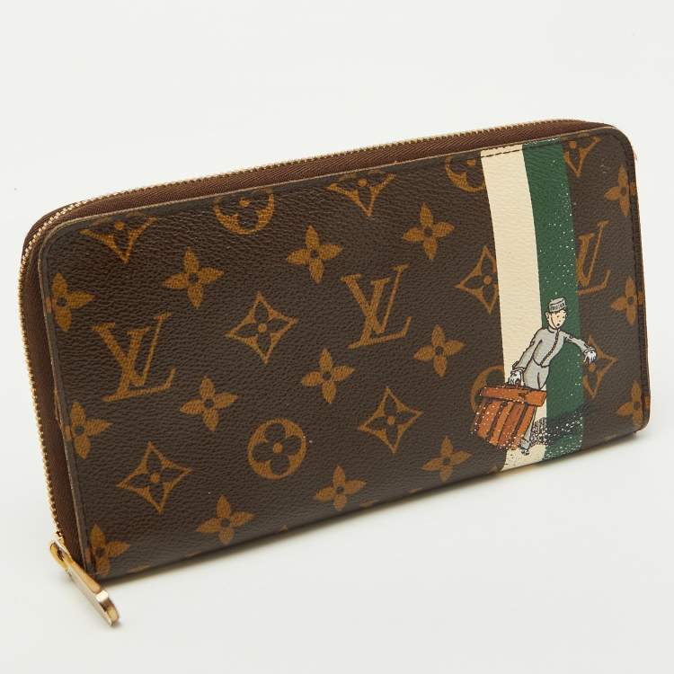 Pre Owned Louis Vuitton Monogram Canvas Groom Zippy Organiser
