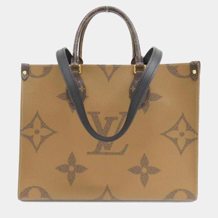 Pre Owned Louis Vuitton Brown Monogram Giant OnTheGo MM Handbag
