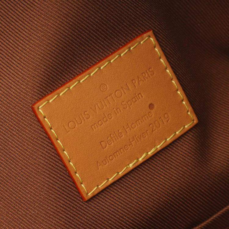 Pre Owned Louis Vuitton Brown Coated Canvas Leather Soft Hat Trunk Shoulder Bag