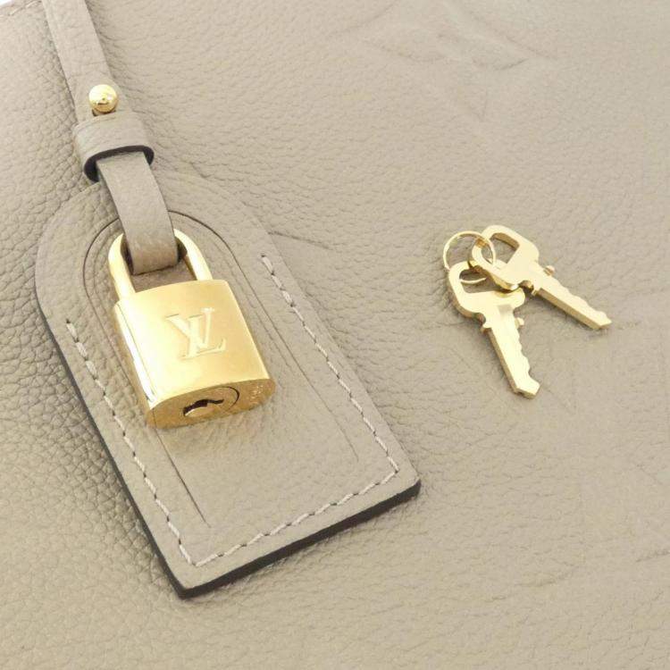 Pre Owned Louis Vuitton Tourterelle Monogram Empreinte Grand Palais MM Handbag