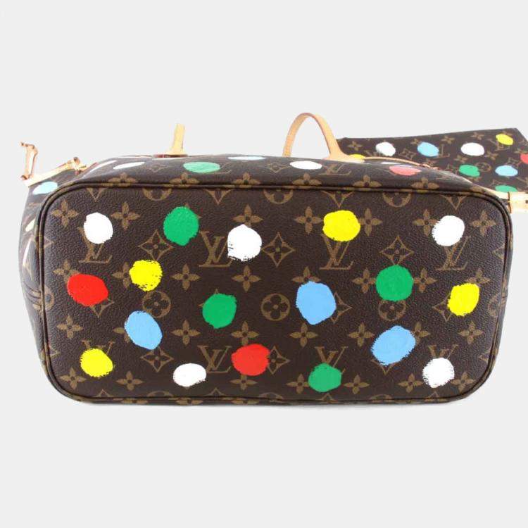 Pre Owned Louis Vuitton Brown Monogram Canvas Dots Neverfull MM Shoulder Bag