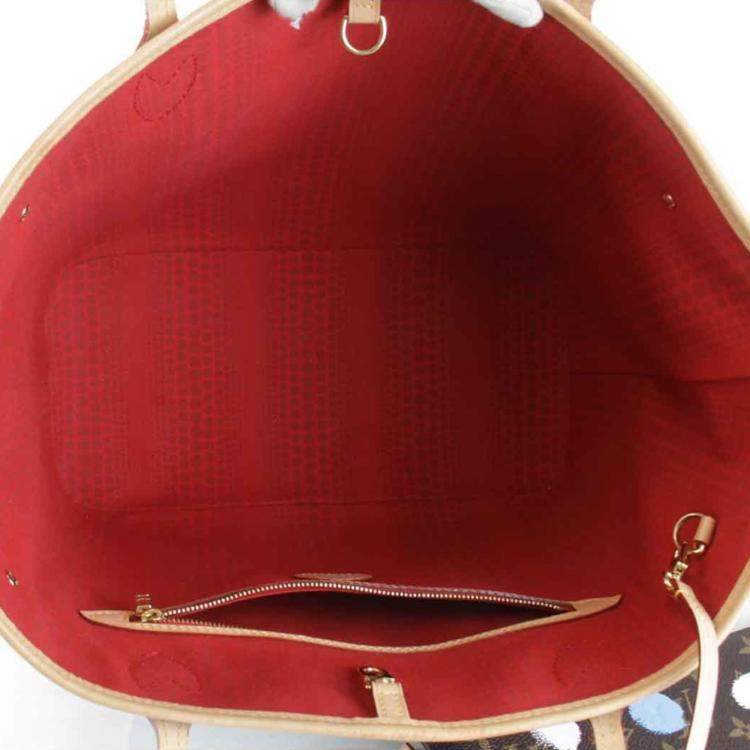 Pre Owned Louis Vuitton Brown Monogram Canvas Dots Neverfull MM Shoulder Bag