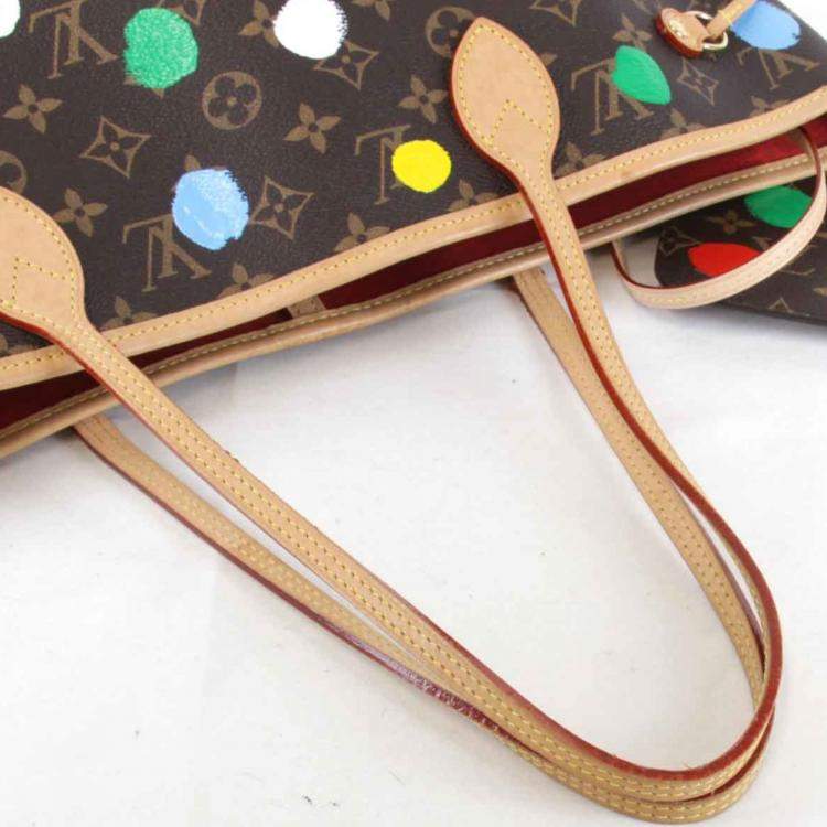 Pre Owned Louis Vuitton Brown Monogram Canvas Dots Neverfull MM Shoulder Bag