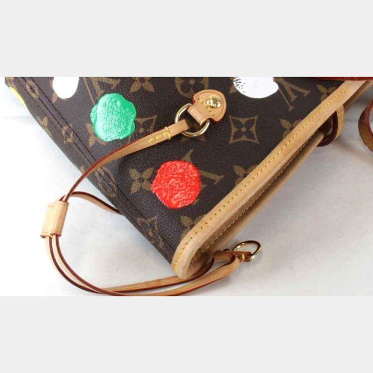 Pre Owned Louis Vuitton Brown Monogram Canvas Dots Neverfull MM Shoulder Bag
