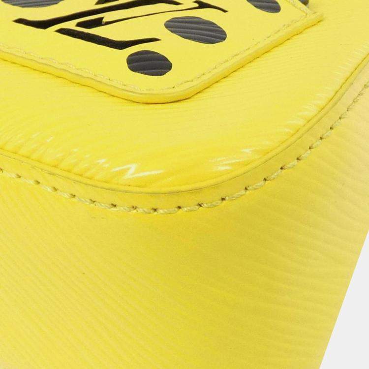 Pre Owned Louis Vuitton Yellow Leather Epi Malellini Shoulder Bag