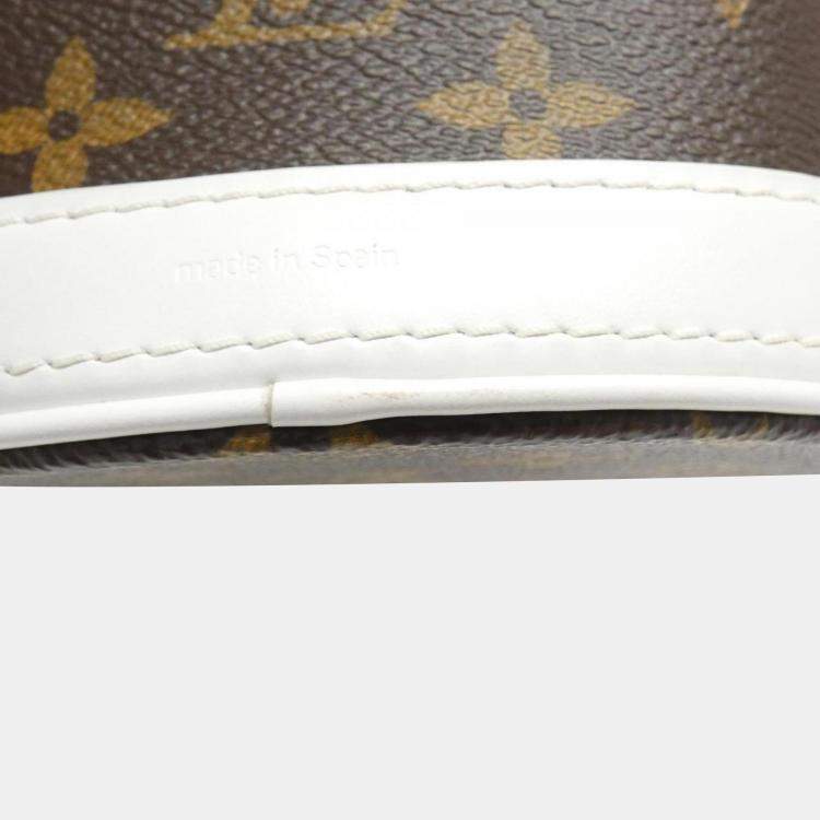 Pre Owned Louis Vuitton White Monogram LV Match Nano Bucket Bag 