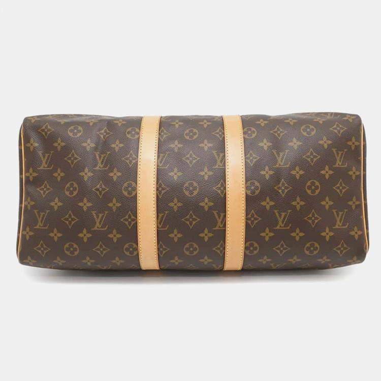 Pre Owned Louis Vuitton Brown Monogram Keepall 45