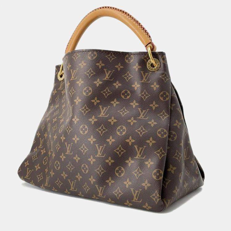 Pre Owned Louis Vuitton Beige Monogram Artsy MM Shoulder Bag