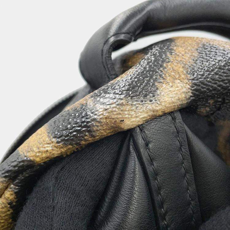 Pre Owned Louis Vuitton Noir/Beige Animal Print PM Palm Springs Backpack
