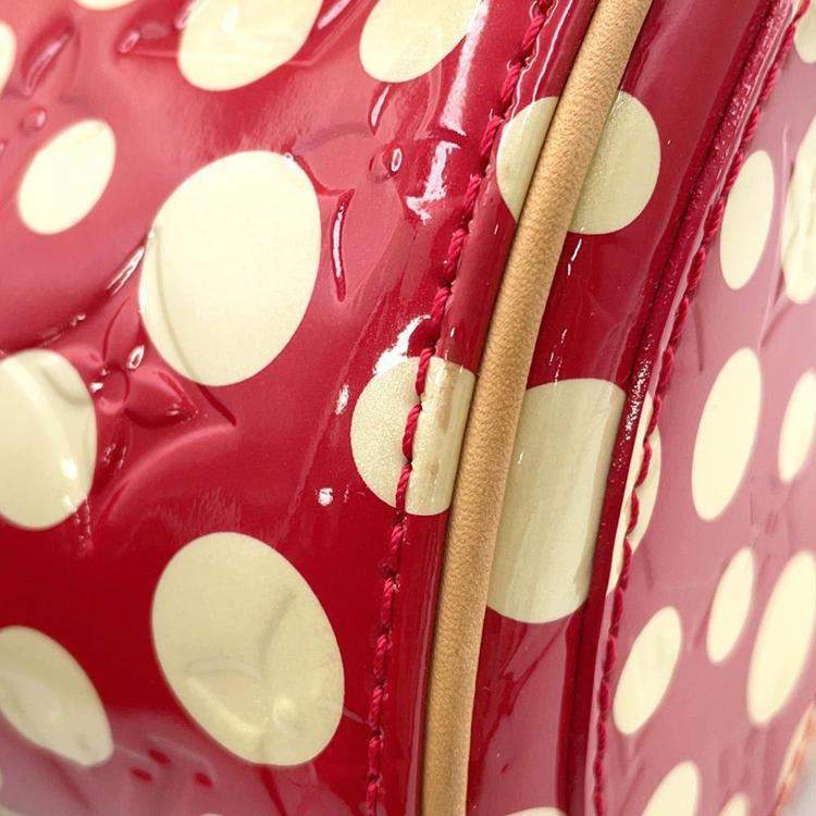 Pre Owned Louis Vuitton Rouge Monogram Vernis Leather Dot Infinity Papillon Shoulder Bag