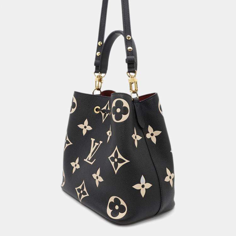 Pre Owned  Louis Vuitton Noir/Beige Bicolor Monogram Empreinte Leather Neonoe MM Shoulde Bag
