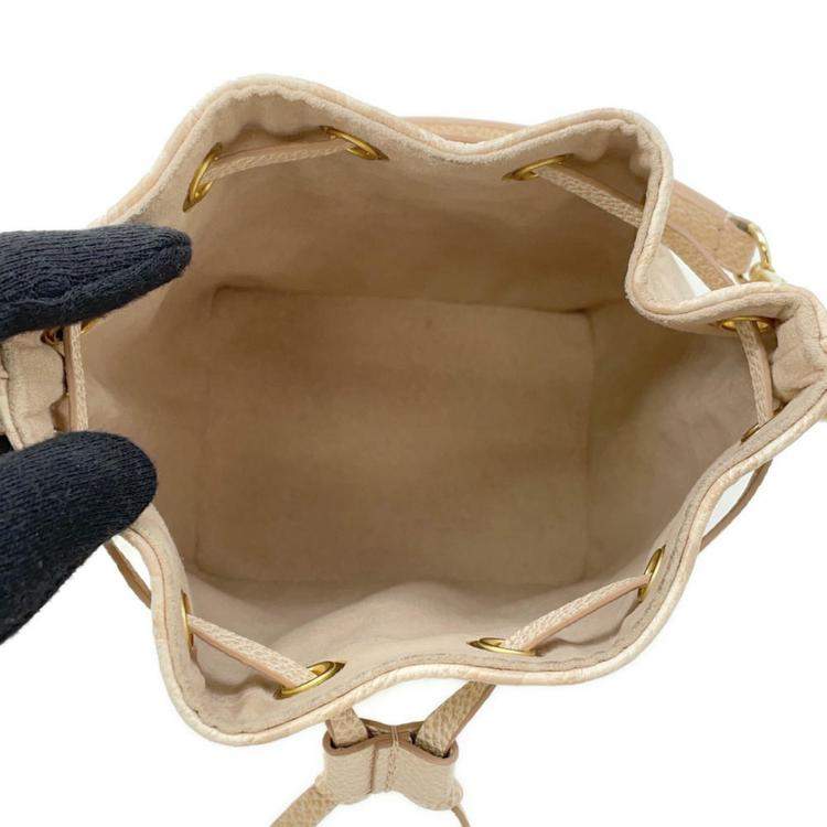 Pre Owned Louis Vuitton Beige Monogram Empreinte Leather Summer Stardust Nanonoe Shoulder Bag
