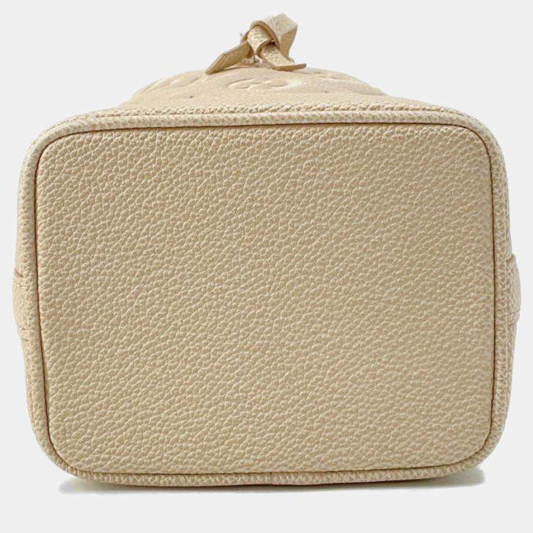 Pre Owned Louis Vuitton Beige Monogram Empreinte Leather Summer Stardust Nanonoe Shoulder Bag
