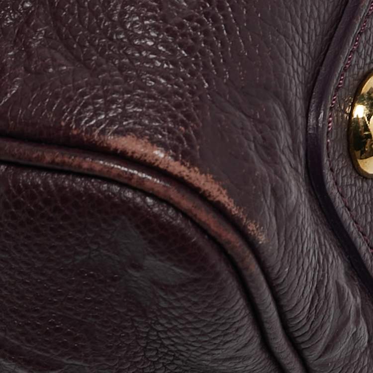 Pre Owned Louis Vuitton Aube Monogram Impreinte Leather Speedy 25 Bandouliere Bag