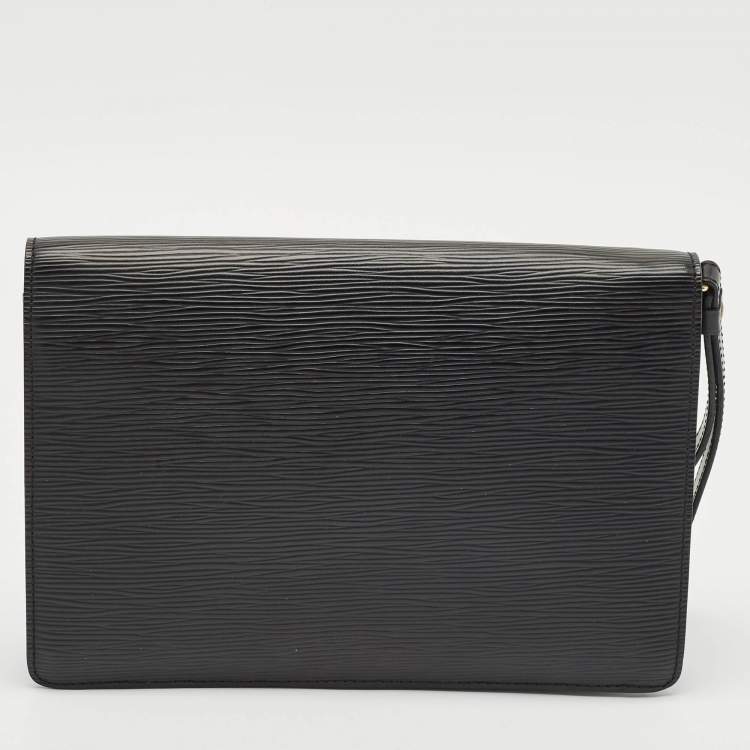 Pre Owned Louis Vuitton Black Epi Leather Sellier Dragonne Clutch