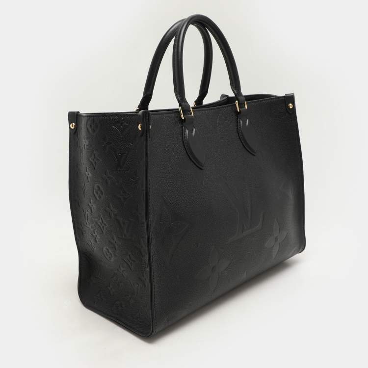 Pre Owned Louis Vuitton Black Monogram Empriente Leather Giant Onthego MM Bag