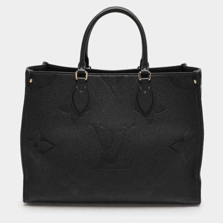 Pre Owned Louis Vuitton Black Monogram Empriente Leather Giant Onthego MM Bag