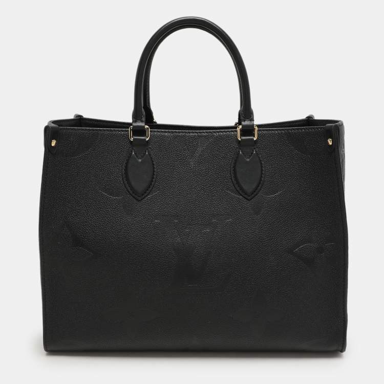 Pre Owned Louis Vuitton Black Monogram Empriente Leather Giant Onthego MM Bag