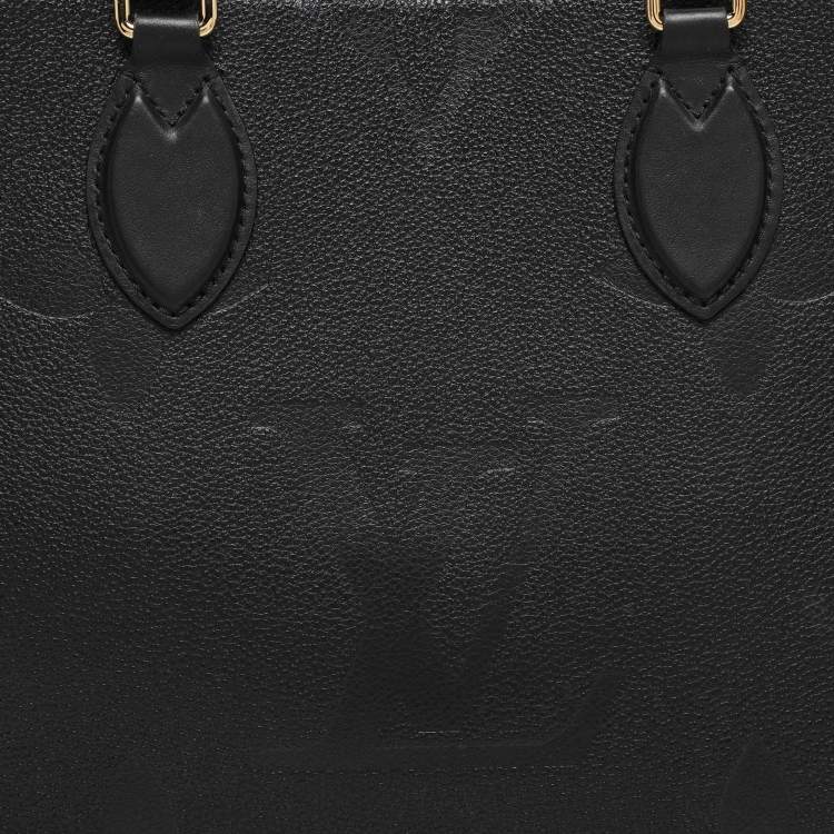 Pre Owned Louis Vuitton Black Monogram Empriente Leather Giant Onthego MM Bag