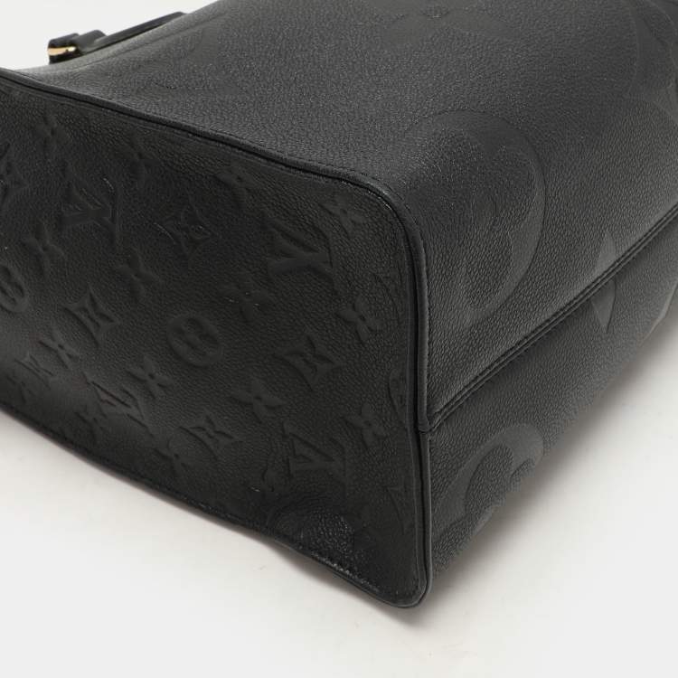 Pre Owned Louis Vuitton Black Monogram Empriente Leather Giant Onthego MM Bag