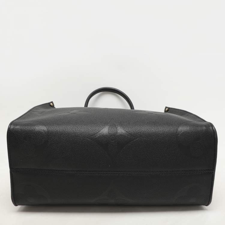 Pre Owned Louis Vuitton Black Monogram Empriente Leather Giant Onthego MM Bag