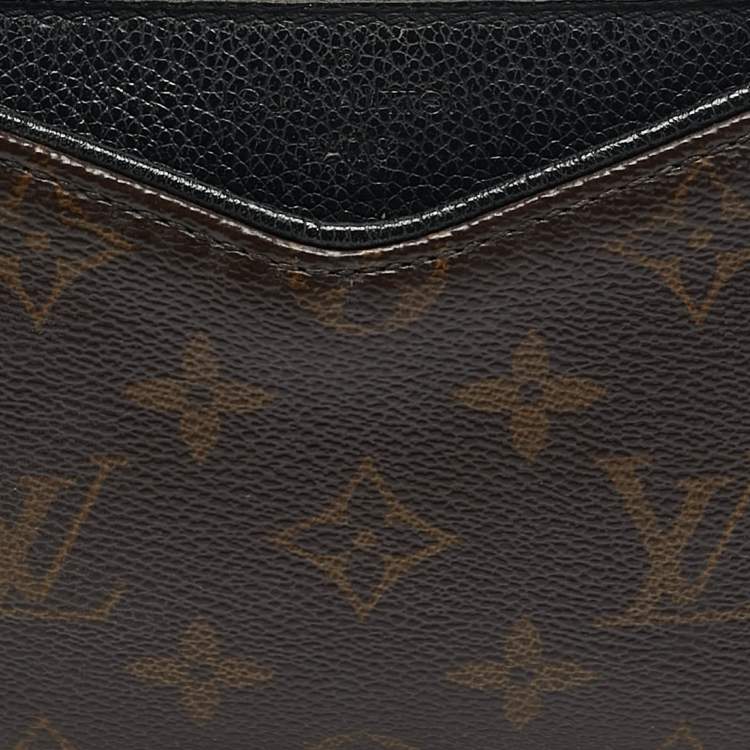 Pre Owned Louis Vuitton Black Monogram Canvas Pallas Chain Clutch