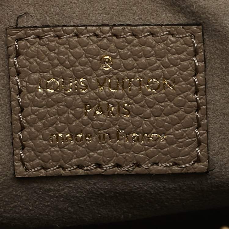Pre Owned Louis Vuitton Tourterelle Gray/Cream Monogram Empreinte Leather Nano Speedy Bag