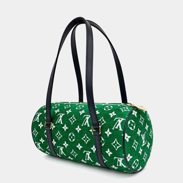 Pre Owned Louis Vuitton Green Fabric Papillon bag