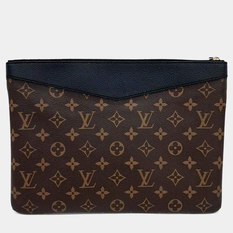 Pre Owned Louis Vuitton Brown PVC Daily Clutch