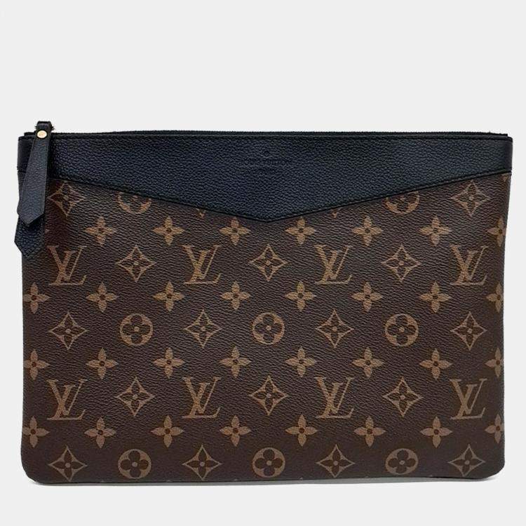 Pre Owned Louis Vuitton Brown PVC Daily Clutch