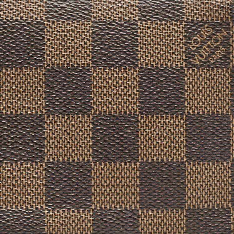 Pre Owned Louis Vuitton Damier Ebene Canvas Zippy Compact Wallet