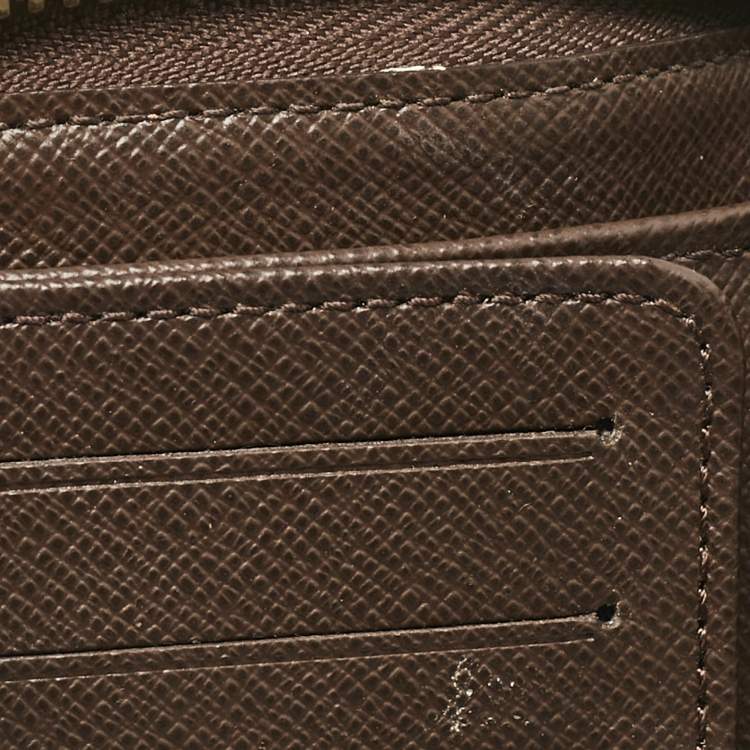 Pre Owned Louis Vuitton Damier Ebene Canvas Zippy Compact Wallet