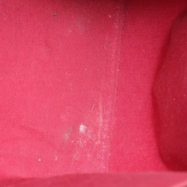 Pre Owned Louis Vuitton Rose Pop Monogram Vernis Brea MM Bag