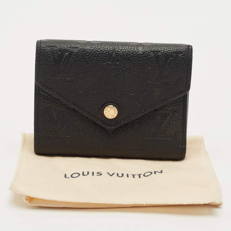 Pre Owned Louis Vuitton Black Empreinte Leather Victorine Wallet