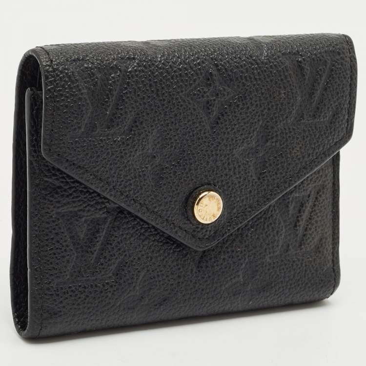 Pre Owned Louis Vuitton Black Empreinte Leather Victorine Wallet