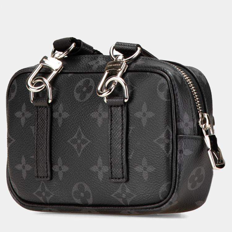 Pre Owned Louis Vuitton Black Monogram Eclipse Taigarama Outdoor Pouch